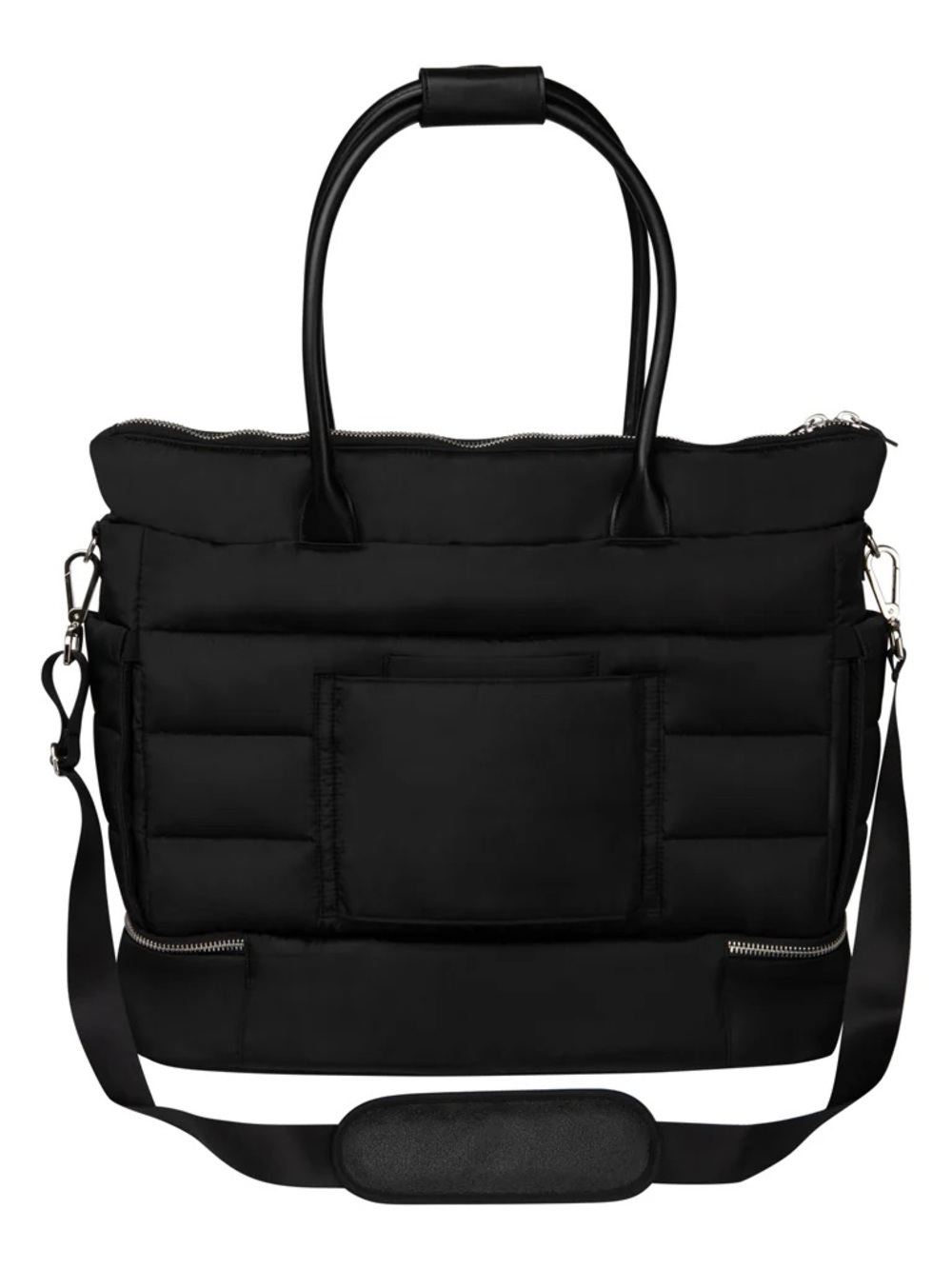 New Padded iPack Puffy Black Tote with Top Handles, Great for Travel, work, gym - Picture 4 of 7